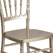 HERCULES Series Gold Resin Stacking Napoleon Chair, LE-L-MON-GD-GG