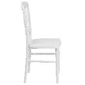 HERCULES Series White Resin Stacking Napoleon Chair, LE-L-MON-WH-GG