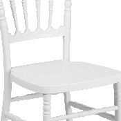 HERCULES Series White Resin Stacking Napoleon Chair, LE-L-MON-WH-GG