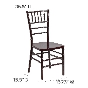 HERCULES PREMIUM Series Mahogany Resin Stacking Chiavari Chair, LE-MAHOGANY-GG