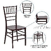 HERCULES PREMIUM Series Mahogany Resin Stacking Chiavari Chair, LE-MAHOGANY-GG