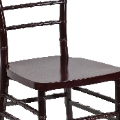 HERCULES PREMIUM Series Mahogany Resin Stacking Chiavari Chair, LE-MAHOGANY-GG