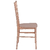 HERCULES Series Rose Gold Resin Stacking Chiavari Chair, LE-ROSE-M-GG