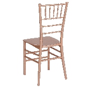 HERCULES Series Rose Gold Resin Stacking Chiavari Chair, LE-ROSE-M-GG