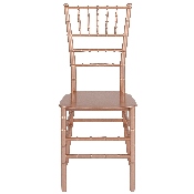 HERCULES Series Rose Gold Resin Stacking Chiavari Chair, LE-ROSE-M-GG