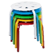 Plastic Nesting Stack Stools, 11.5