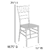 HERCULES Series Silver Resin Stacking Chiavari Chair, LE-SILVER-M-GG
