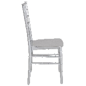 HERCULES Series Silver Resin Stacking Chiavari Chair, LE-SILVER-M-GG