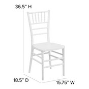 HERCULES PREMIUM Series White Resin Stacking Chiavari Chair, LE-WHITE-GG