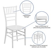 HERCULES PREMIUM Series White Resin Stacking Chiavari Chair, LE-WHITE-GG
