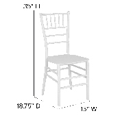 HERCULES Series White Resin Stacking Chiavari Chair, LE-WHITE-M-GG
