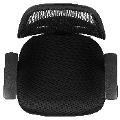 Flash Fundamentals Mid-Back Black Mesh Swivel Ergonomic Task Office Chair with Arms, BIFMA Certified, LF-118P-T-BK-GG