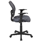 Flash Fundamentals Mid-Back Gray Mesh Swivel Ergonomic Task Office Chair with Arms, BIFMA Certified, LF-118P-T-GY-GG
