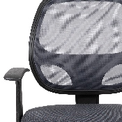 Flash Fundamentals Mid-Back Gray Mesh Swivel Ergonomic Task Office Chair with Arms, BIFMA Certified, LF-118P-T-GY-GG