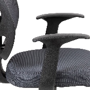 Flash Fundamentals Mid-Back Gray Mesh Swivel Ergonomic Task Office Chair with Arms, BIFMA Certified, LF-118P-T-GY-GG
