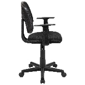 Flash Fundamentals Mid-Back Black Mesh Swivel Task Office Chair with Pivot Back and Arms, BIFMA Certified, LF-134-A-BK-GG