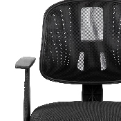 Flash Fundamentals Mid-Back Black Mesh Swivel Task Office Chair with Pivot Back and Arms, BIFMA Certified, LF-134-A-BK-GG