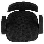 Flash Fundamentals Mid-Back Black Mesh Swivel Task Office Chair with Pivot Back and Arms, BIFMA Certified, LF-134-A-BK-GG