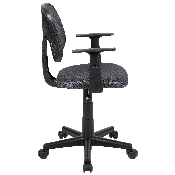 Flash Fundamentals Mid-Back Gray Mesh Swivel Task Office Chair with Pivot Back and Arms, BIFMA Certified, LF-134-A-GY-GG