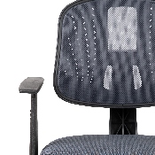 Flash Fundamentals Mid-Back Gray Mesh Swivel Task Office Chair with Pivot Back and Arms, BIFMA Certified, LF-134-A-GY-GG