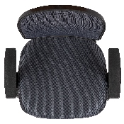 Flash Fundamentals Mid-Back Gray Mesh Swivel Task Office Chair with Pivot Back and Arms, BIFMA Certified, LF-134-A-GY-GG