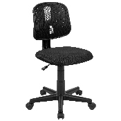 Flash Fundamentals Mid-Back Black Mesh Swivel Task Office Chair with Pivot Back, BIFMA Certified, LF-134-BK-GG