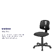 Flash Fundamentals Mid-Back Black Mesh Swivel Task Office Chair with Pivot Back, BIFMA Certified, LF-134-BK-GG