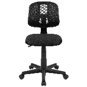 Flash Fundamentals Mid-Back Black Mesh Swivel Task Office Chair with Pivot Back, BIFMA Certified, LF-134-BK-GG