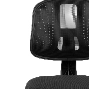 Flash Fundamentals Mid-Back Black Mesh Swivel Task Office Chair with Pivot Back, BIFMA Certified, LF-134-BK-GG