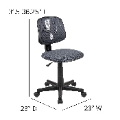 Flash Fundamentals Mid-Back Gray Mesh Swivel Task Office Chair with Pivot Back, BIFMA Certified, LF-134-GY-GG