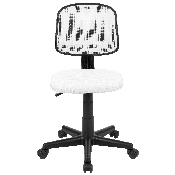 Flash Fundamentals Mid-Back White Mesh Swivel Task Office Chair with Pivot Back, BIFMA Certified, LF-134-WH-GG