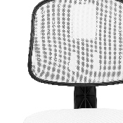 Flash Fundamentals Mid-Back White Mesh Swivel Task Office Chair with Pivot Back, BIFMA Certified, LF-134-WH-GG