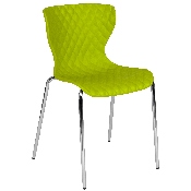 Lowell Contemporary Design Citrus Green Plastic Stack Chair, LF-7-07C-CGRN-GG