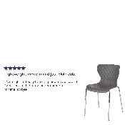 Lowell Contemporary Design Gray Plastic Stack Chair, LF-7-07C-GRY-GG