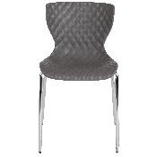 Lowell Contemporary Design Gray Plastic Stack Chair, LF-7-07C-GRY-GG