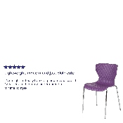 Lowell Contemporary Design Purple Plastic Stack Chair, LF-7-07C-PUR-GG