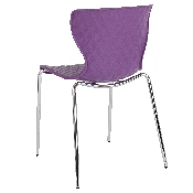 Lowell Contemporary Design Purple Plastic Stack Chair, LF-7-07C-PUR-GG