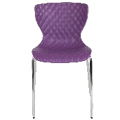 Lowell Contemporary Design Purple Plastic Stack Chair, LF-7-07C-PUR-GG
