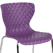 Lowell Contemporary Design Purple Plastic Stack Chair, LF-7-07C-PUR-GG