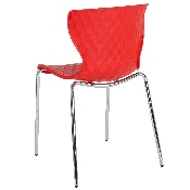 Lowell Contemporary Design Red Plastic Stack Chair, LF-7-07C-RED-GG