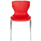 Lowell Contemporary Design Red Plastic Stack Chair, LF-7-07C-RED-GG