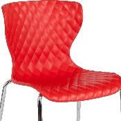 Lowell Contemporary Design Red Plastic Stack Chair, LF-7-07C-RED-GG