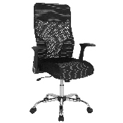 Milford High Back Ergonomic Office Chair with Contemporary Mesh Design in Black and White, LF-W-83A-GG