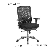 HERCULES Series 24/7 Intensive Use Big & Tall 350 lb. Rated Black Mesh Multifunction Swivel Ergonomic Office Chair, LQ-2-BK-GG