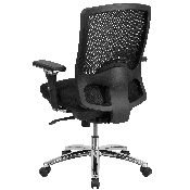 HERCULES Series 24/7 Intensive Use Big & Tall 350 lb. Rated Black Mesh Multifunction Swivel Ergonomic Office Chair, LQ-2-BK-GG