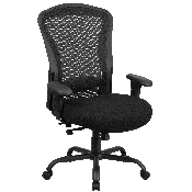 HERCULES Series 24/7 Intensive Use Big & Tall 400 lb. Rated Black Mesh Multifunction Synchro-Tilt Ergonomic Office Chair, LQ-3-BK-GG