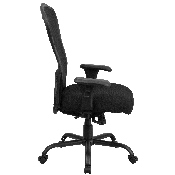 HERCULES Series 24/7 Intensive Use Big & Tall 400 lb. Rated Black Mesh Multifunction Synchro-Tilt Ergonomic Office Chair, LQ-3-BK-GG