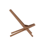Delia Commercial Grade Indoor/Outdoor Folding Acacia Wood Chair, Low Profile Lounge for Patio, Porch, Garden, Brown, LTS-0441-BR-GG