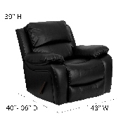 Black LeatherSoft Rocker Recliner, MEN-DA3439-91-BK-GG