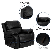 Black LeatherSoft Rocker Recliner, MEN-DA3439-91-BK-GG